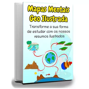 Imagem de capa para o Ebook Mapas Mentais Geo Ilustrada - 2024