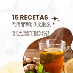 Imagen de portada para Ebook 15 TES PARA DIABETICOS☕