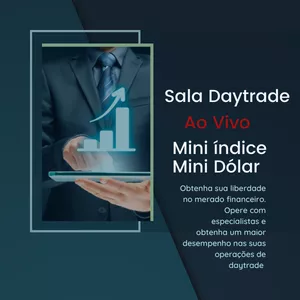 Imagem de capa para o Curso online DAYTRADE SALA AO VIVO NO MINI INDICE E MINI DOLAR