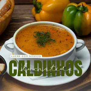 Imagem de capa para o Ebook Caldinhos Lucrativos Caseiros