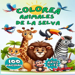 Imagen de portada para Curso online Pinta y Colorea Animales de la Selva mas Bonos..
