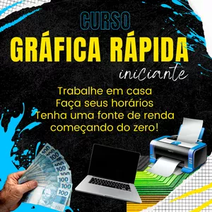 Imagem de capa para o Ebook Curso Gráfica Rápida Iniciante