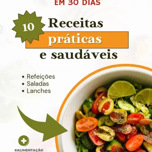 Imagem de capa para o Ebook Emagreça com saúde em 30 dias - 10 Receitas práticas e saudáveis 