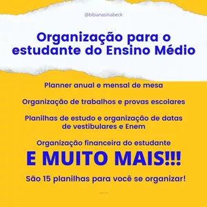 Imagem de capa para o Curso online Organização para o estudante do Ensino Médio