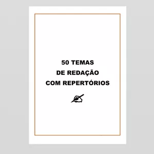 Imagem de capa para o Ebook 50 temas de redação com repertórios