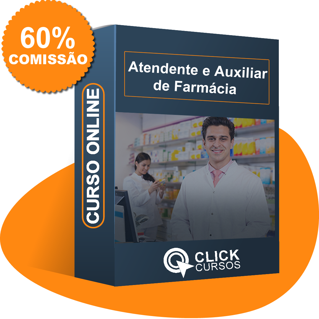 Imagem de Curso de Atendente e Auxiliar de Farmácia criado por Click Cursos  na hotmart