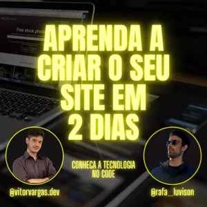 Imagem de capa para o Curso online APRENDA A CRIAR O SEU SITE EM 2 DIAS!