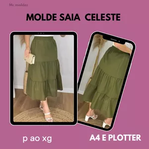 Imagem de capa para o Ebook Molde Saia Celesta 