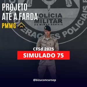Imagem de capa para o Ebook SIMULADO 75 PÓS-EDITAL CFSd PMMG 2025