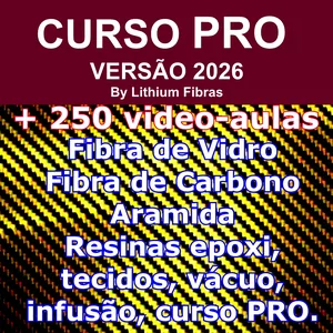 Imagem de capa para o Curso online FIBRA DE CARBONO - FORMAÇÃO PROFISSIONAL by Lithium Fibras