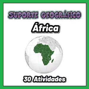 Imagem de capa para o Ebook 30 Atividades sobre o continente africano 🌎
