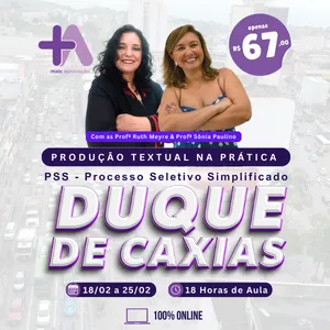 Imagem de capa para o Curso online Produção Textual na Prática - PSS Duque de Caxias