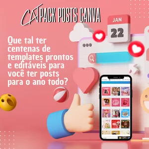 Imagem de capa para o Curso online CAT PACK POSTS CANVA