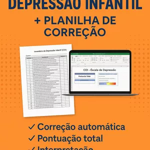 Imagem de capa para o Ebook Planilha de Correção CDI - Escala de Depressão Infantil + Formulario