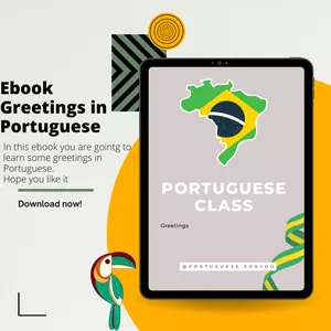Imagem de capa para o Ebook Cumprimentos em Português- Greetings