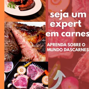 Imagem de capa para o Ebook seja um expert em carnes