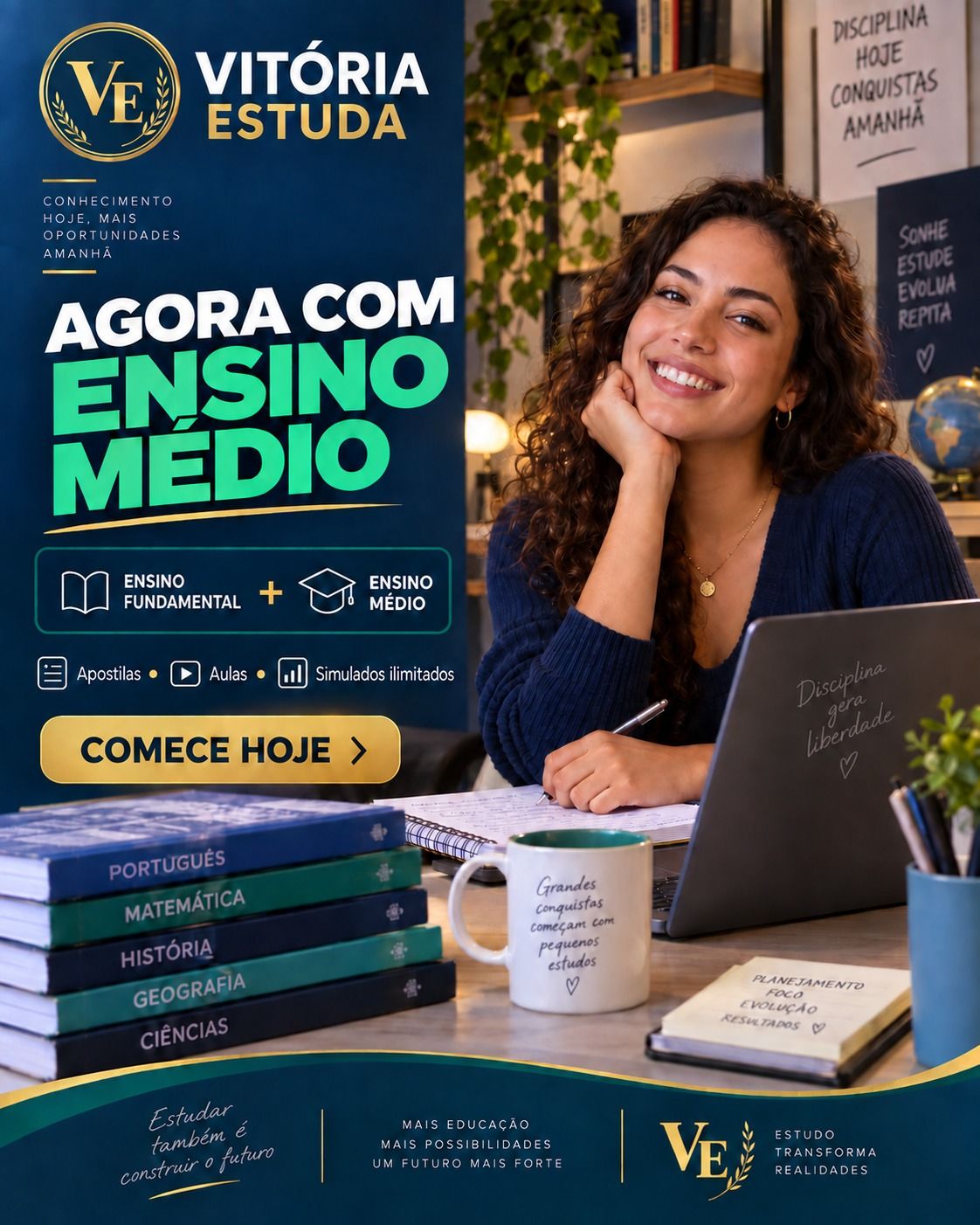Imagem do curso Vitória Estuda – Preparatório para Certificação do Ensino Fundamental e Médio