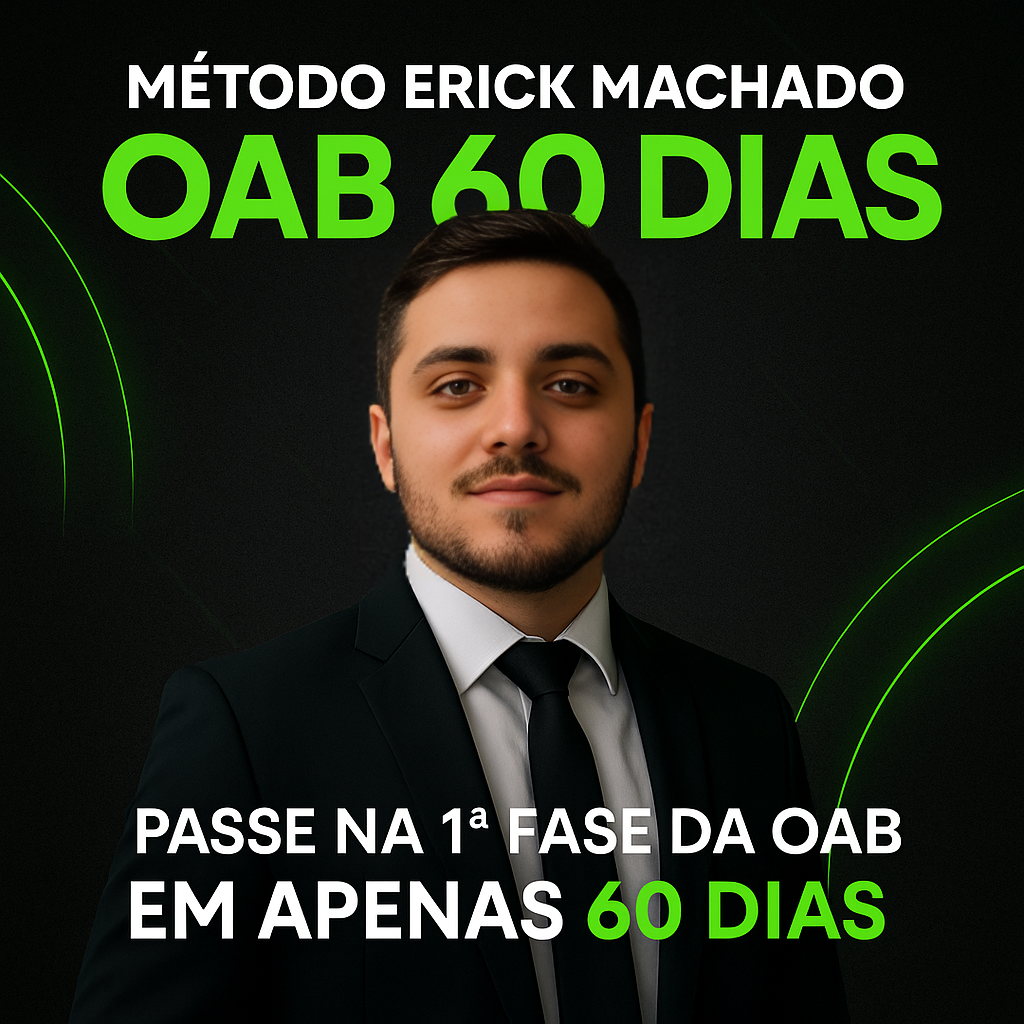 Imagem de Método Erick Machado - OAB 60 dias criado por Erick Machado na hotmart