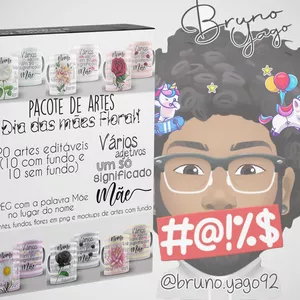 Imagem de capa para o Curso online Pacote de Artes para Caneca dia das Mães Flores (Vários adjetivos um só significado mãe)