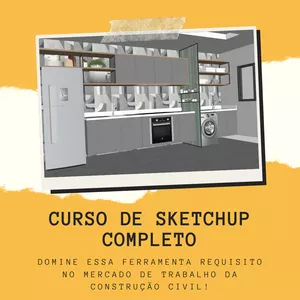 Imagem de capa para o Curso online Curso Sketchup Completo - Domine essa ferramenta requisito no mercado de trabalho da construção civil e design de interiores