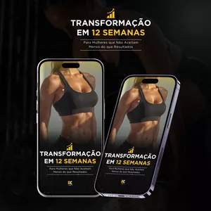 Imagem de capa para o Ebook TRANSFORMAÇÃO EM 12 SEMANAS: PARA MULHERES QUE NÃO ACEITAM MENOS DO QUE RESULTADOS