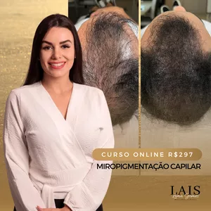 Imagem de capa para o Curso online Micropigmentação Capilar por Laís Lima