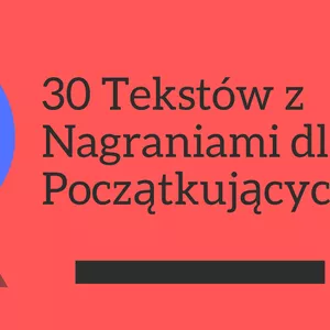 Cover image for Online course 30 Tekstów z Nagraniami dla Początkujących
