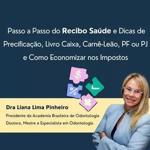 Imagem de capa para o Curso online Passo a Passo do Recibo Saúde e Dicas de Precificação, Livro Caixa, Carnê-Leão, PF ou PJ e Como Economizar nos Impostos