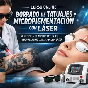 Imagen de portada para Curso online Borrado de Tatuajes y Micropigmentacion con Láser 
