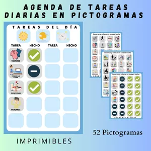 Imagen de portada para Ebook Agenda de Tareas Diarias en Pictogramas 