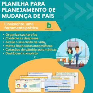 Imagem de capa para o Curso online Planilha de Planejamento para mudança de país