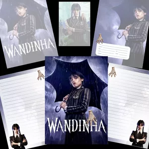 Imagem de capa para o Ebook Caderno Personalizado A5 15x21cm - Tema Wandinha p12