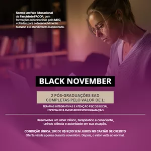 Imagem de capa para o Curso online Pós-graduação Promoção BLACK NOVEMBER 2 EM 1