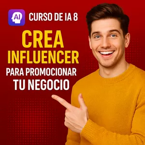 Imagen de portada para Curso online CURSO DE IA 8 :CREA INFLUERCER PARA PROMOCIONAR TU NEGOCIO