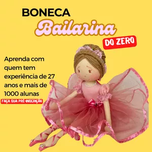 Imagem de capa para o Curso online Curso Básico Boneca de pano Bailarina 
