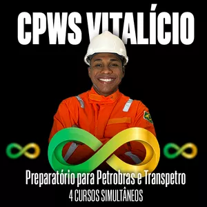 Imagem de capa para o Curso online ♾️ CPWS Vitalício (Premium) — Preparatório Petrobras e Transpetro (4 Cursos Simultâneos - 2 Médio e 2 Superior)