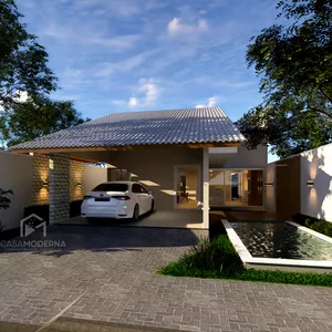 Imagem de capa para o Ebook CASA PROVENÇA - PROJETO DE CASA TÉRREA 10X25 m