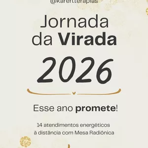 Imagem de capa para o Curso online *Jornada da Virada 2026 @karen.terapias