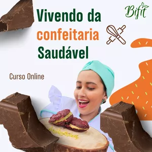 Imagem de capa para o Curso online VIVENDO DA CONFEITARIA SAUDÁVEL 