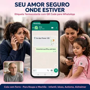 Imagem do curso Tag de Identificação PESSOAL com QR Code para WhatsApp - Para Roupa Infantil, Idoso e Pets
