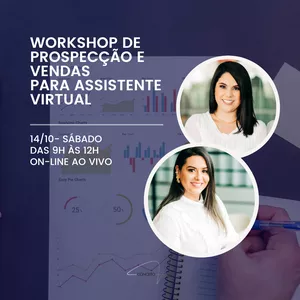 Imagem de capa para o Evento online Workshop de Prospecção e Vendas para Assistentes Virtuais