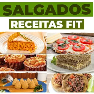Imagem de capa para o Ebook Receitas FIT - Salgados e lanches