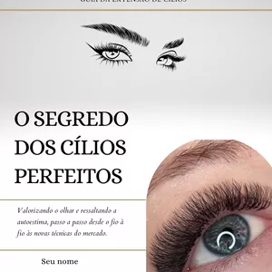 Imagem de capa para o Ebook TENHA UMA PROFISSÃO! Do básico ao avançado sobre extensão de cílios.