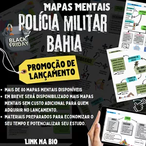 Imagem de capa para o Ebook Mapas Mentais Polícia Militar da Bahia [Promoção Lançamento]