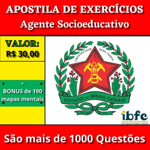 Imagem de capa para o Ebook Apostila 1000 questões Sejusp MG🔺 