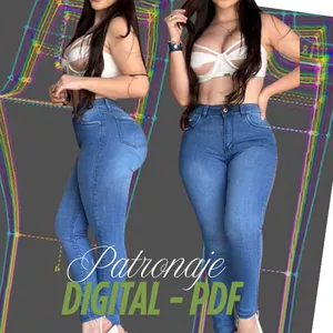 Imagen de portada para Ebook Patrón Digital para Jeans Mujer