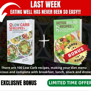 Cover image for Ebook 100 Low Carb Recipes + Bonus
