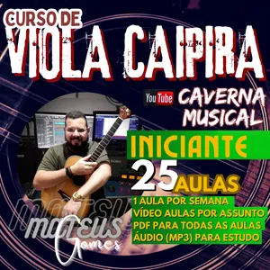 Imagem do curso CURSO de Viola Caipira INICIANTE - Do Zero ao Impressione seus amigos