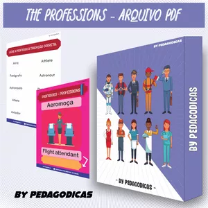 Imagem de capa para o Ebook The Professions - Material Didático (inglês infantil)
