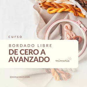 Imagen de portada para Curso online Curso de Bordado Libre de cero a avanzado
